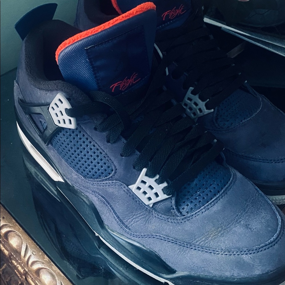 Navy/red Jordan 4s